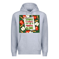 Heather Grey because teachers can't live on apples alone tumble Premium Hoodie - TumblerDesignByShophia