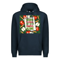 Navy because teachers can't live on apples alone tumble Premium Hoodie - TumblerDesignByShophia