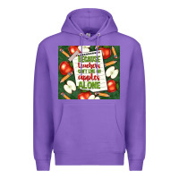 Purple because teachers can't live on apples alone tumble Premium Hoodie - TumblerDesignByShophia