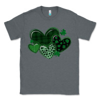 Charcoal Heather leopard hearts st patricks day Classic Tee - MaliasSmallBusiness