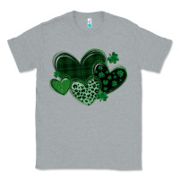 Heather Grey leopard hearts st patricks day Classic Tee - MaliasSmallBusiness