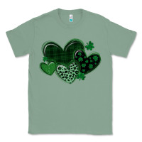 Sage leopard hearts st patricks day Classic Tee - MaliasSmallBusiness