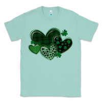 Seafoam leopard hearts st patricks day Classic Tee - MaliasSmallBusiness