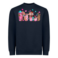 Navy nail tech coffee cups Heavyweight Sweatshirt - NancyCooperArtShop
