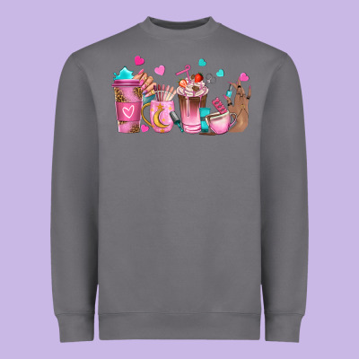 Nail Tech Coffee Cups Heavyweight Sweatshirt Designed By Nancycooperartshop