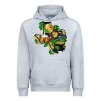 Heather Grey texas map st patricks day Urban Hoodie - FaDigitalArtStudio