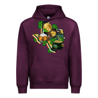 Mauve Wine texas map st patricks day Urban Hoodie - FaDigitalArtStudio
