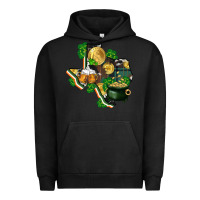 Pigment Black texas map st patricks day Urban Hoodie - FaDigitalArtStudio
