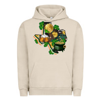 Pigment French Oak texas map st patricks day Urban Hoodie - FaDigitalArtStudio