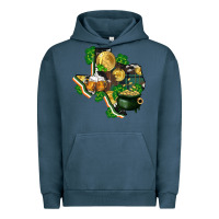 Pigment Midnight Navy texas map st patricks day Urban Hoodie - FaDigitalArtStudio