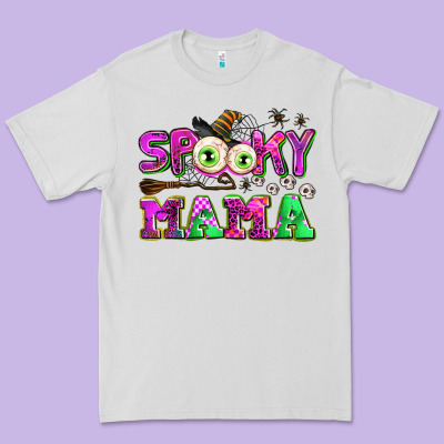 Spooky Mama Premium Tee Designed By Adodesignshop