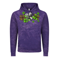 Cloud Purple western cowhide leopard glitter shamrocks Vintage Hoodie - Jasminsmagicworld