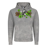 Cloud Rock western cowhide leopard glitter shamrocks Vintage Hoodie - Jasminsmagicworld