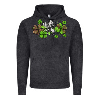Vintage Black western cowhide leopard glitter shamrocks Vintage Hoodie - Jasminsmagicworld