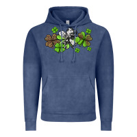 Vintage Denim western cowhide leopard glitter shamrocks Vintage Hoodie - Jasminsmagicworld