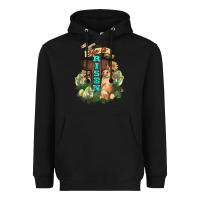 Black He is risen Bunny Cross Easter Day Heavyweight Hoodie - HowdyJamesFarm