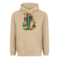 Mushroom He is risen Bunny Cross Easter Day Heavyweight Hoodie - HowdyJamesFarm