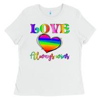 White love always wins Ladies Tee - HRA Design Shop