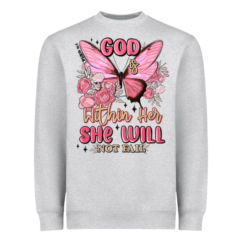 God Is Within Her She Will Not Fail Heavyweight Sweatshirt by MaliasSmallBusiness | Teevron