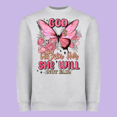 God Is Within Her She Will Not Fail Heavyweight Sweatshirt Designed By Maliassmallbusiness