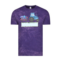 Cloud Purple easter tractor boy Vintage Tee - MaliasSmallBusiness