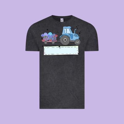 Easter Tractor Boy Vintage Tee Designed By Maliassmallbusiness
