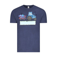 Vintage Denim easter tractor boy Vintage Tee - MaliasSmallBusiness