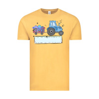 Vintage Mustard easter tractor boy Vintage Tee - MaliasSmallBusiness