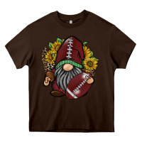 Chocolate Brown football gnome Heavy Core Tee - RacoonDesign