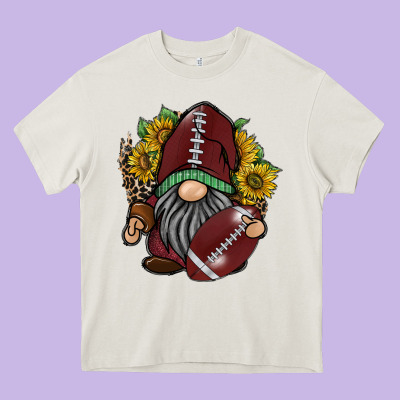 Football Gnome Heavy Core Tee Designed By Racoondesign
