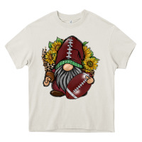 Cream football gnome Heavy Core Tee - RacoonDesign