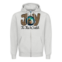 Dove Grey Joy to the World Zipper Hoodie - Bettercallsaul