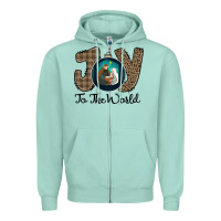 Seafoam Joy to the World Zipper Hoodie - Bettercallsaul