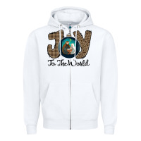 White Joy to the World Zipper Hoodie - Bettercallsaul