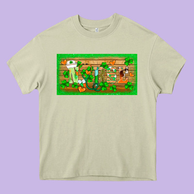 St.patricks Nurse License Plate Template Heavy Core Tee Designed By Barkaloodesign