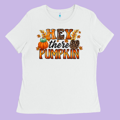 Hey There Pumpkin Ladies Tee Designed By Racoondesign