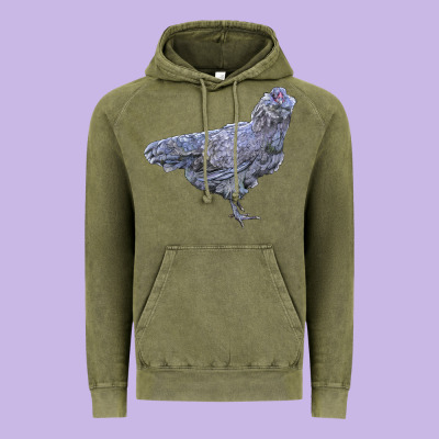 Ameraucana Chicken Vintage Hoodie Designed By Lillyallendesigns
