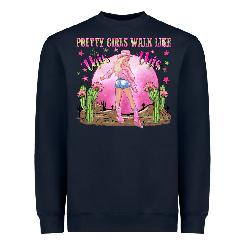 Pretty Girls Walk Like This This Heavyweight Sweatshirt by NancyCooperArtShop | Teevron