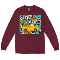 Burgundy country roads take me home Long Sleeve Tee - MaliasSmallBusiness