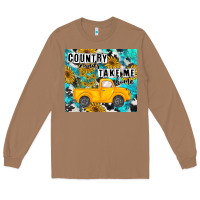 Toasted Coconut country roads take me home Long Sleeve Tee - MaliasSmallBusiness