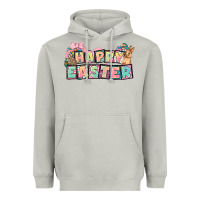 Moon Dust Happy Easter plate letters Easter Day Heavyweight Hoodie - HowdyJamesFarm