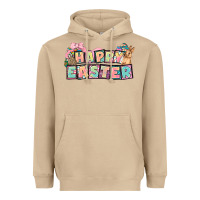 Mushroom Happy Easter plate letters Easter Day Heavyweight Hoodie - HowdyJamesFarm