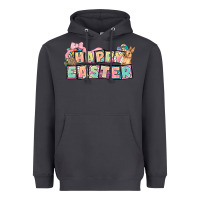 Smoke Happy Easter plate letters Easter Day Heavyweight Hoodie - HowdyJamesFarm