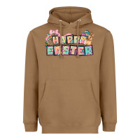 Toasted Coconut Happy Easter plate letters Easter Day Heavyweight Hoodie - HowdyJamesFarm