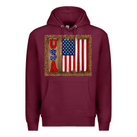 Burgundy america usa flag tumbler Premium Hoodie - TumblerDesignByShophia