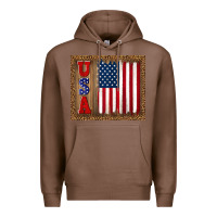 Chestnut america usa flag tumbler Premium Hoodie - TumblerDesignByShophia