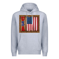 Heather Grey america usa flag tumbler Premium Hoodie - TumblerDesignByShophia