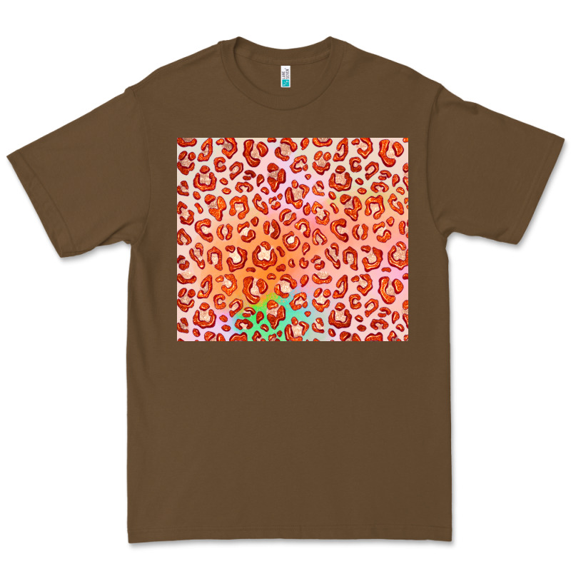 Orange Leopard Glitter Premium Tee by JahusDesignShop | Teevron