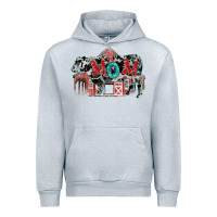 Heather Grey Mom cow Mother's Day Urban Hoodie - FaDigitalArtStudio
