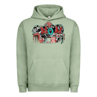 Pigment Oil Green Mom cow Mother's Day Urban Hoodie - FaDigitalArtStudio